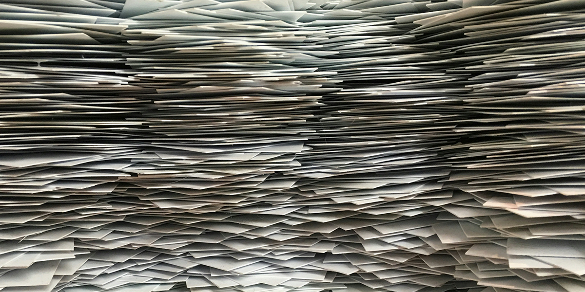 A stack of documents